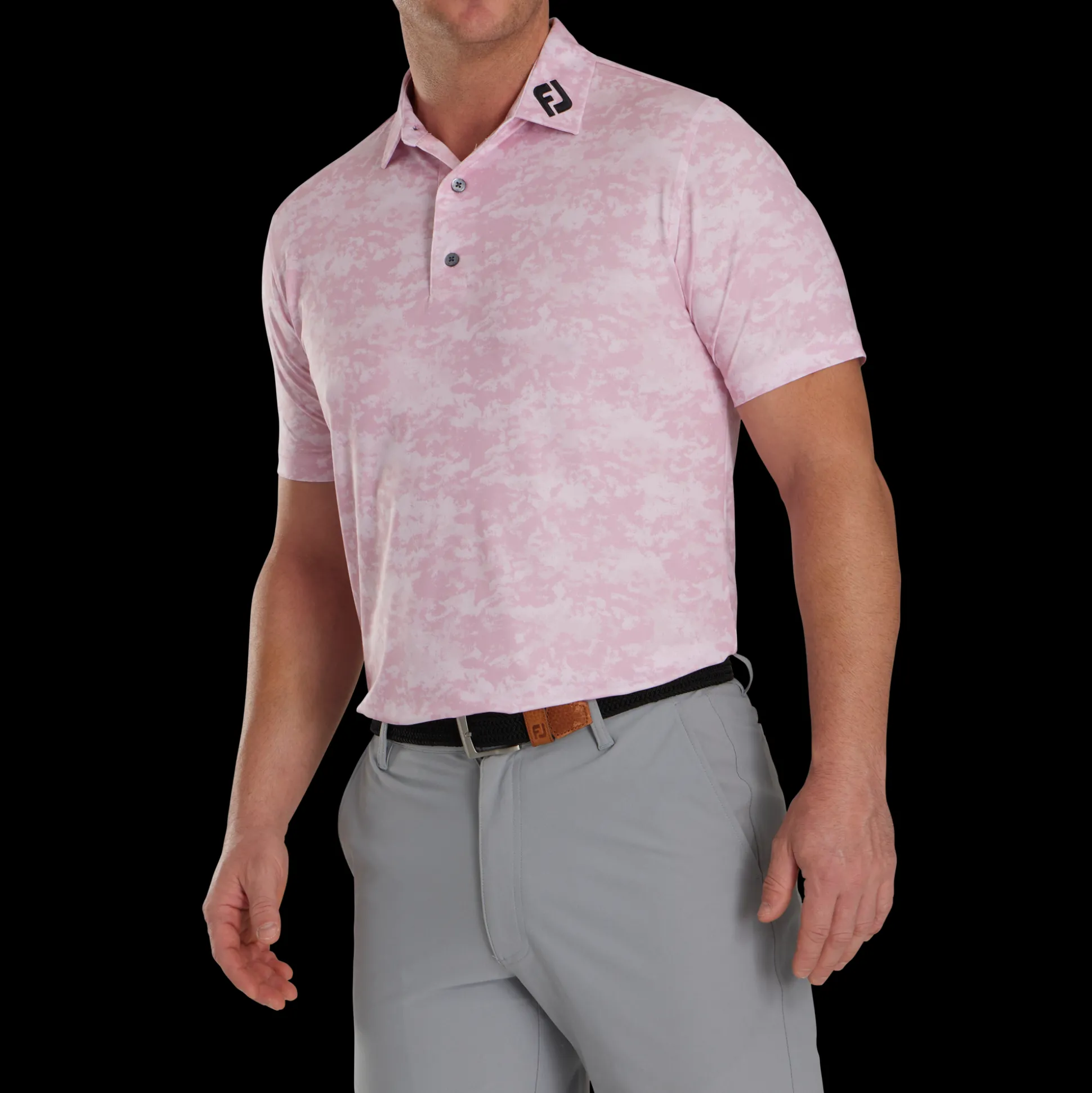 Athletic Fit Cloud Camo Lisle - FJ Tour Collar