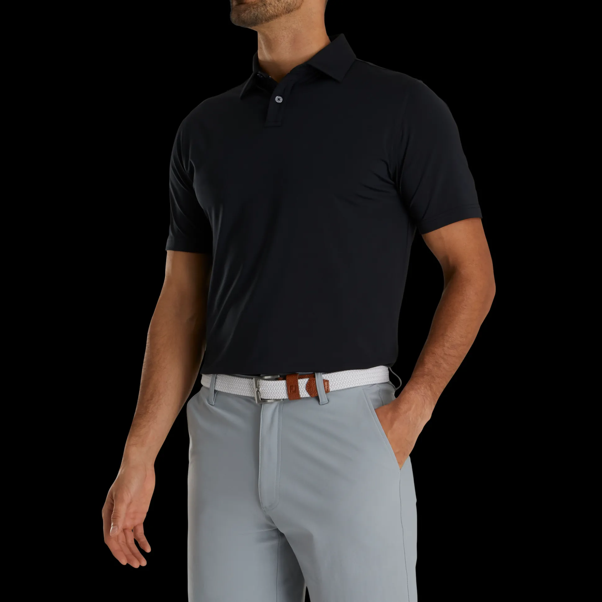 Athletic Fit Solid Lisle