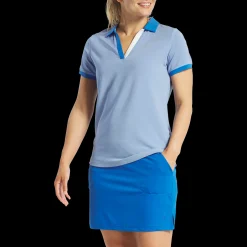 Birdseye Open Placket Short Sleeve Women