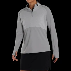 Heather Block Half-Zip Mid-Layer Women - FJ Tour Collar