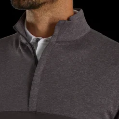 Heather Yoke Half-Zip Mid-Layer