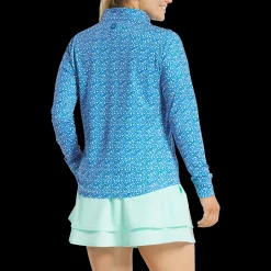 Quarter-Zip Floral Mid-Layer Women