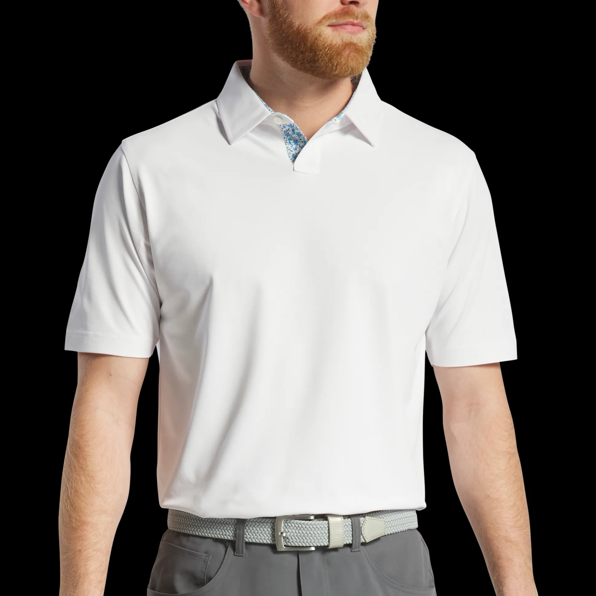 Solid Pique Floral Trim